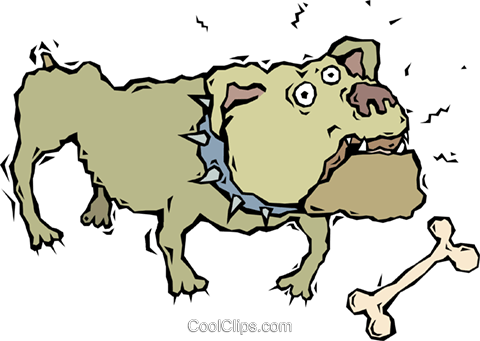 Dog Barking, Junk Yard Dog, Pit Bull Royalty Free Vector - Dog (480x341), Png Download