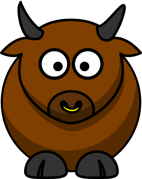Bull Clip Art - Cartoon Wildebeest (474x599), Png Download