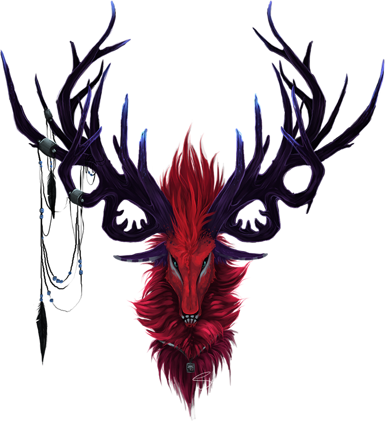 You Do The Voodoo - Demonic Deer Drawings (750x820), Png Download