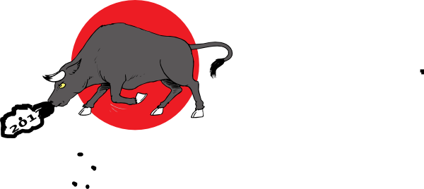 Animated Bull (600x268), Png Download