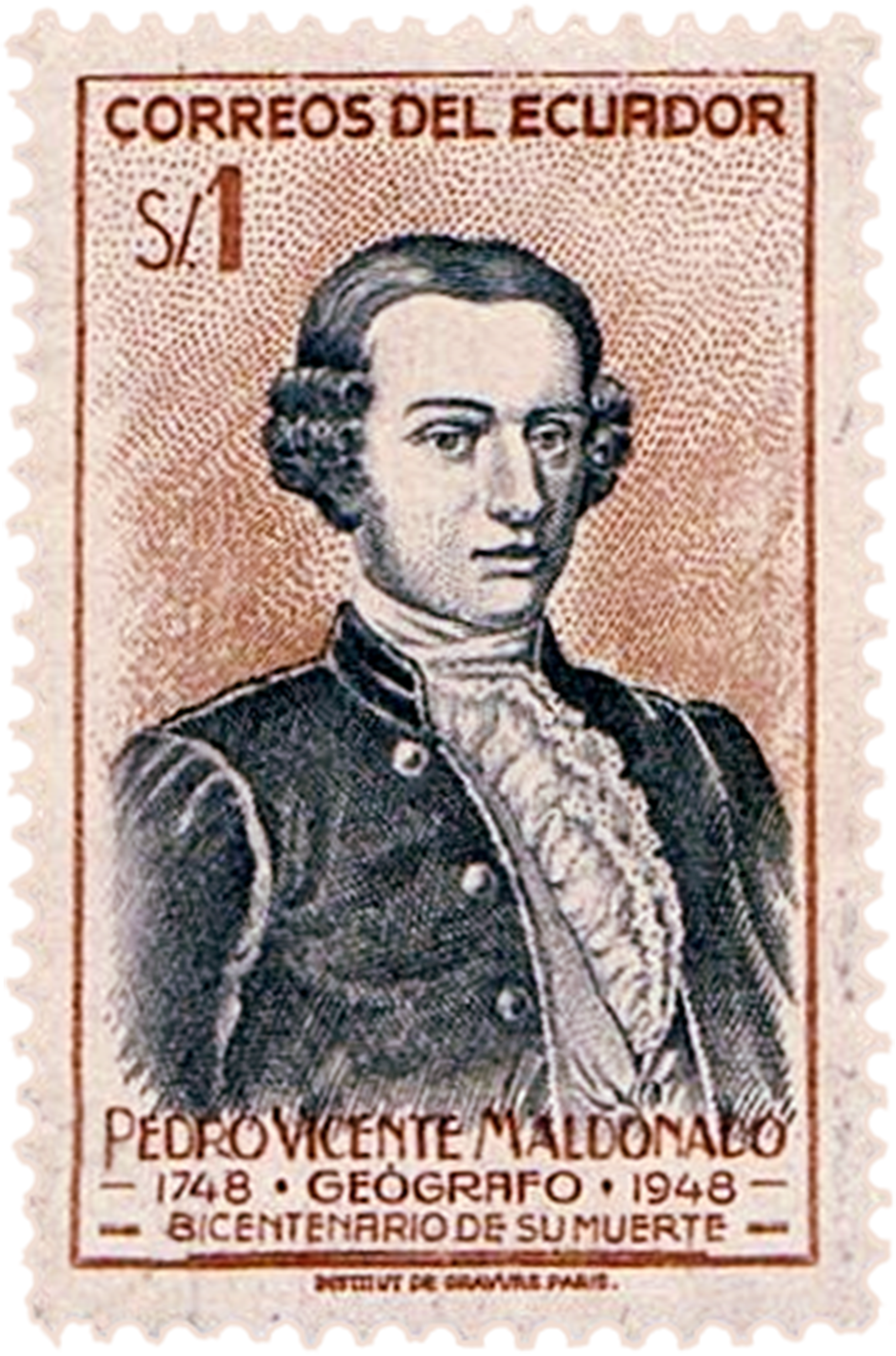 Bicentenario Pedro Vicente Maldonado Sello Postal Riobamba - Pedro Vicente Maldonado (2000x3044), Png Download