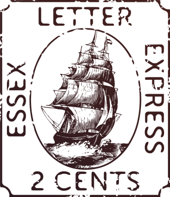 Vintage Stamp Cliparts - Posterazzi Clipper Ship 19th Century Namerican Typefounders (345x400), Png Download