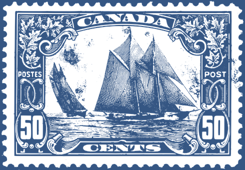 Bluenose Boat Canada Canada's Finest Stamp - Bluenose Plate 1 Stamp (490x340), Png Download