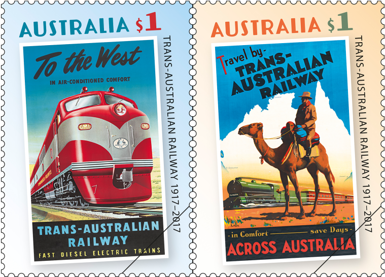 Trans Australian Railways - Trans Australian Railway Stamps (970x545), Png Download