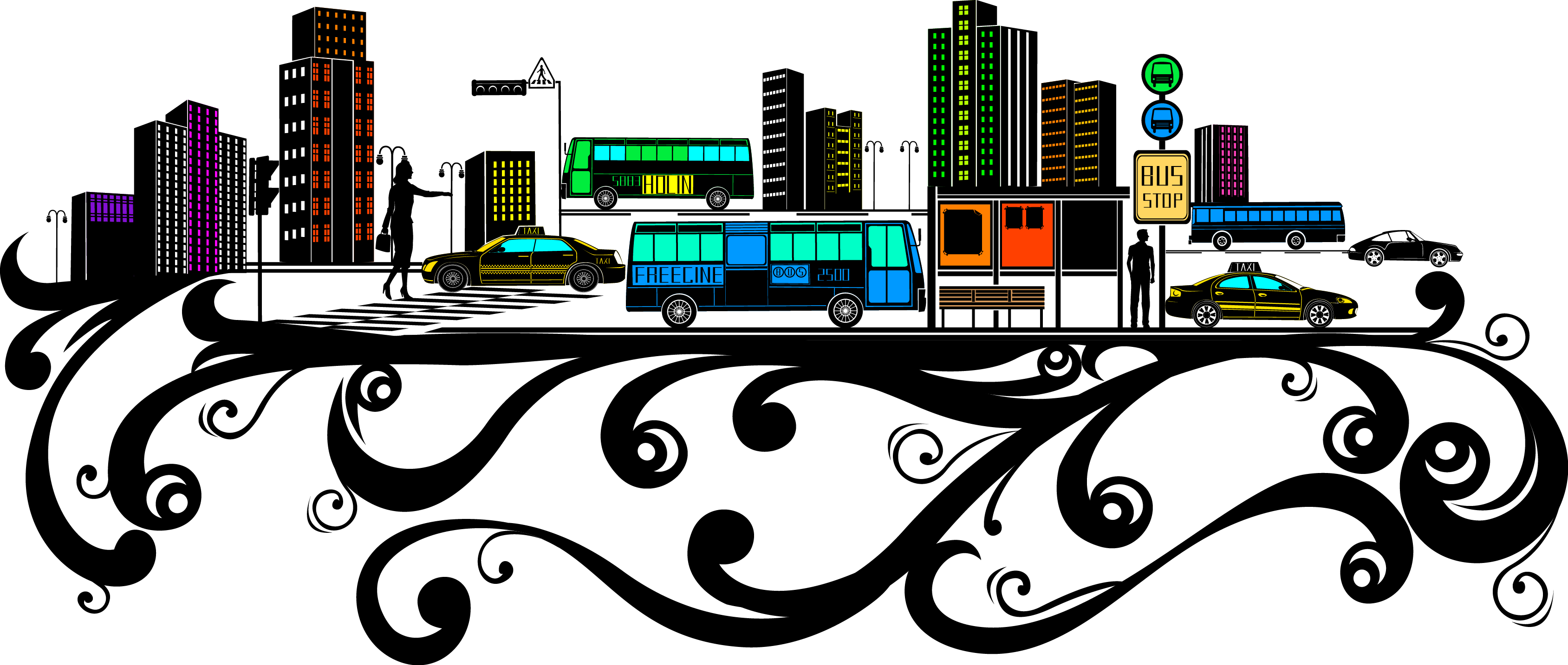 New York City Clipart At Getdrawings - Architecture (3377x1434), Png Download