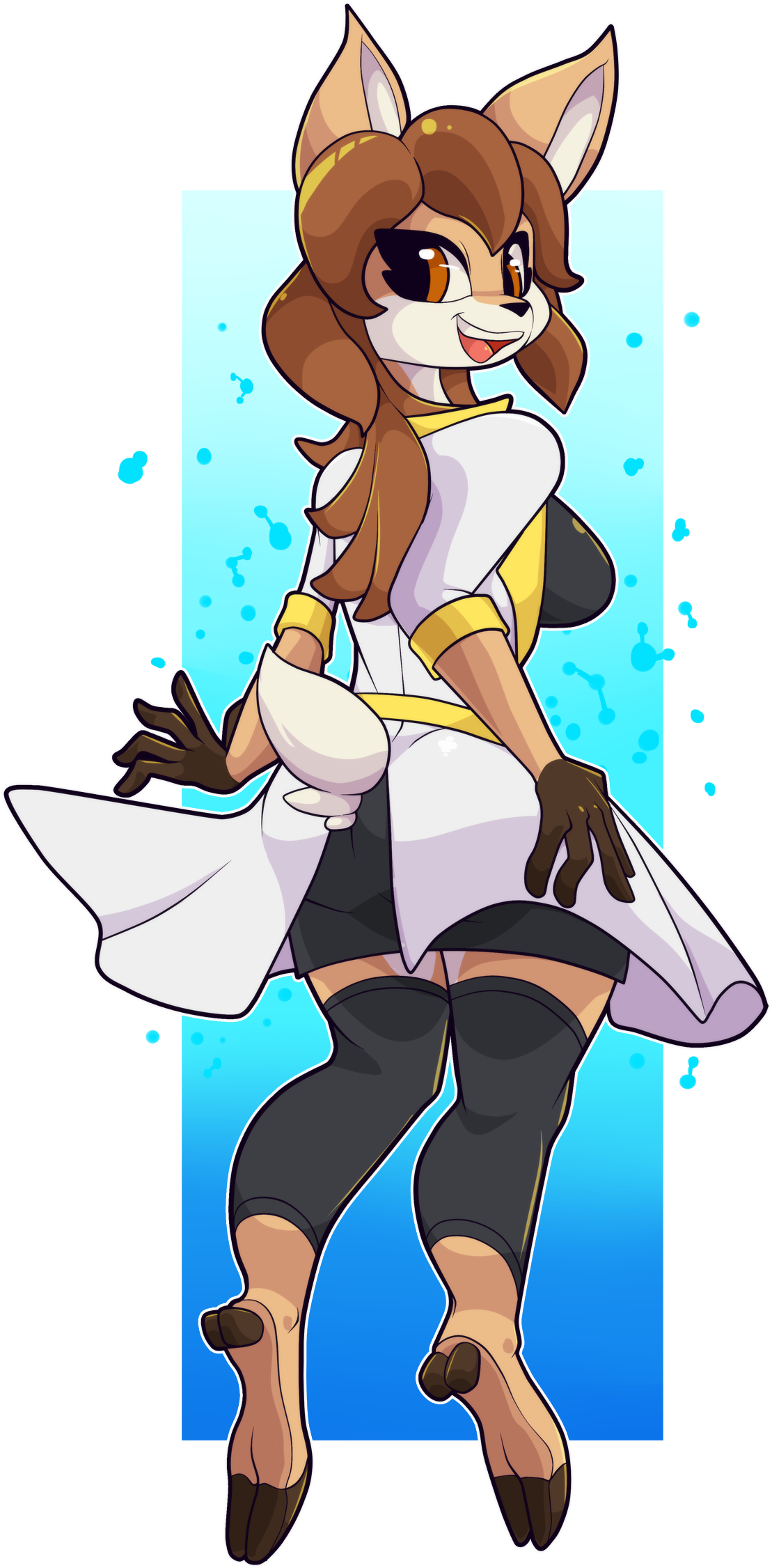 Mammal Vertebrate Fictional Character Cartoon Dog Like - Deer Girl Furry Art (1220x2304), Png Download