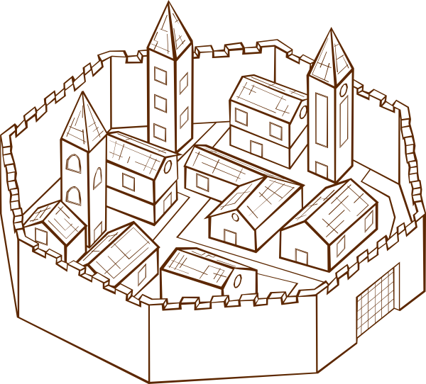 This Free Clipart Png Design Of City Clipart - City Walls Clipart (600x542), Png Download