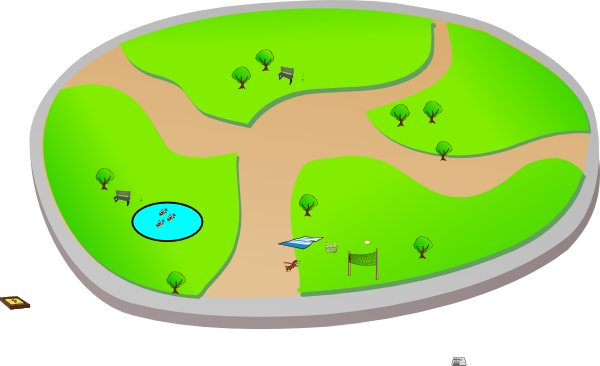 Park Clip Art (600x366), Png Download