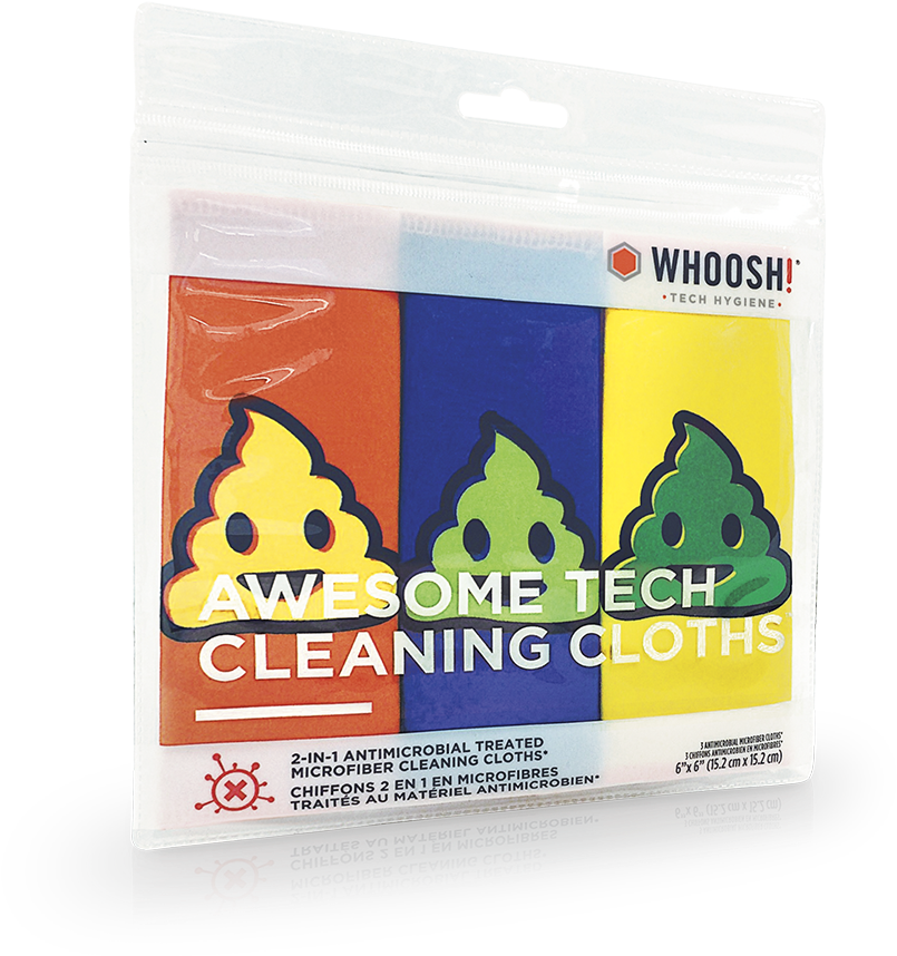 Awesome Tech Cleaning Cloths Poo Emoji Set 1 - Whoosh Awesome Tech Cleaning Cloths, Orange (1000x953), Png Download