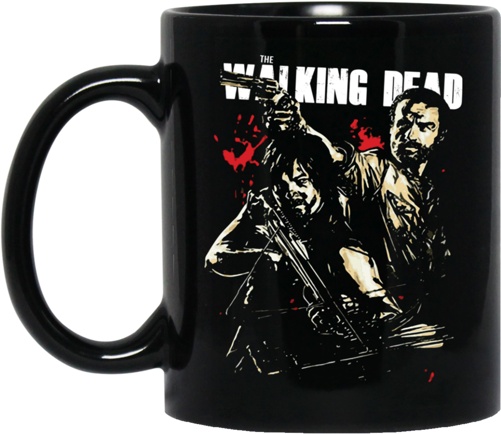 The Walking Dead Mug Rick Grimes Daryl Dixon Coffee - Walking Dead T Shirts Rick Grimes Daryl Dixon (1024x1024), Png Download