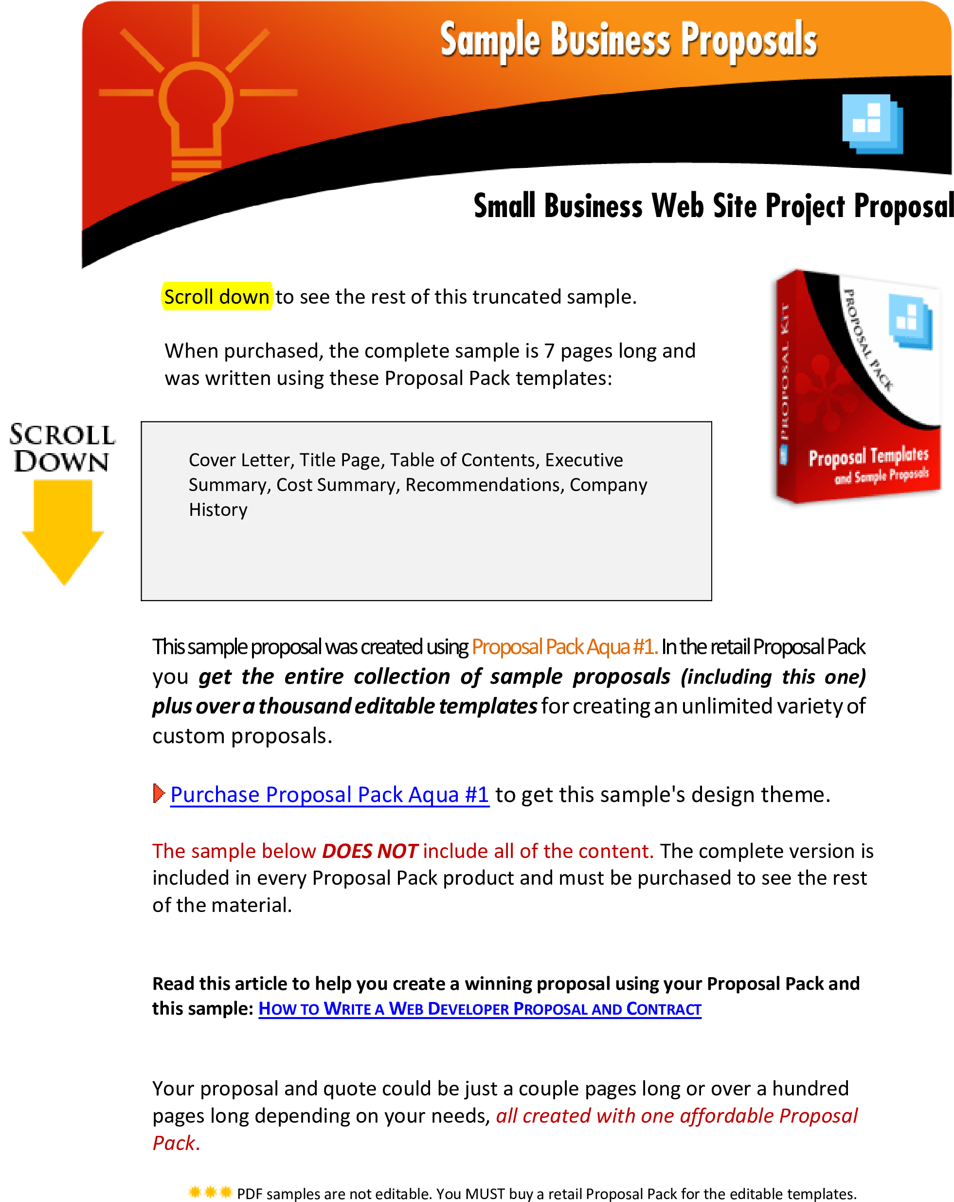 Simple Business Proposal Format Main Image - Company Proposal Letter Layout (2550x3300), Png Download