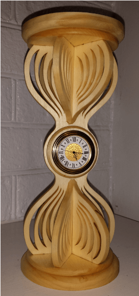 Hourglass Clock Standard Scroll Saw Pattern - Hourglass (600x600), Png Download