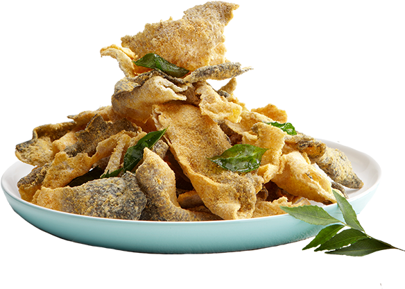 Salted Egg Fish Skin (664x466), Png Download