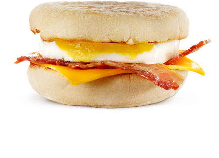 Bacon 'n Egg Mcmuffin® - Bacon N Egg Mcmuffin (448x415), Png Download