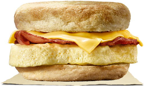 Bacon King Muffin - Burger King Bacon Egg Muffin (500x540), Png Download