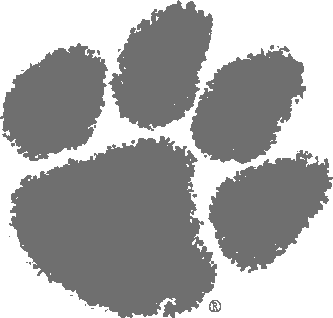 Download Avon School Clemson Tiger Paw White Png Image