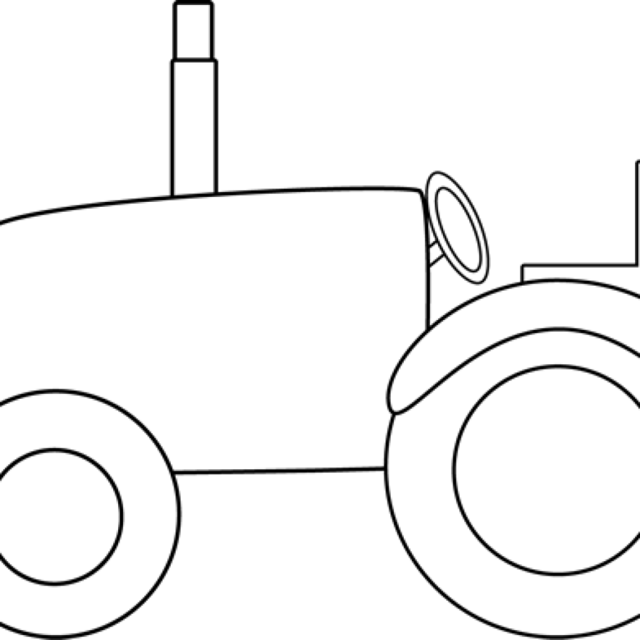 Black And White Tractor Clipart John Deere Tractor - Farm Activities (900x900), Png Download