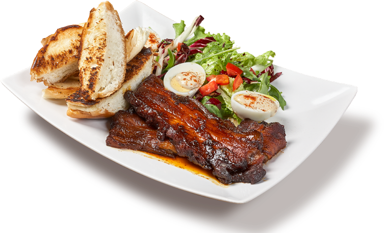 American Bacon & Eggs - Spare Ribs (900x500), Png Download