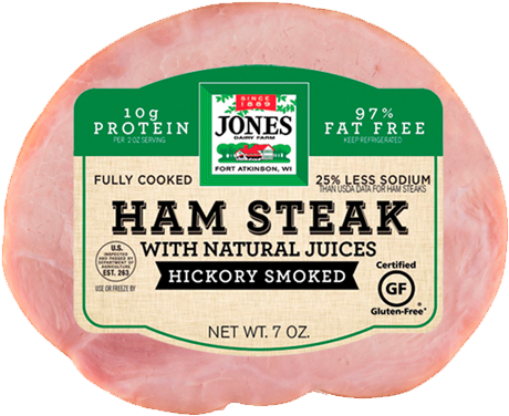 7 Oz Ham Steak - Jones Dairy Farm Ham Steak (635x390), Png Download