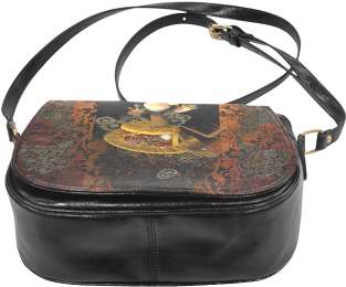 Funny Monkey Classic Saddle Bag/small - Bear Salmon Art Woodgrain Purse Classic Saddle Bag/small (500x500), Png Download