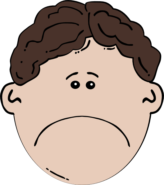 Sad Boy Clipart - Boy Face Clipart (528x594), Png Download