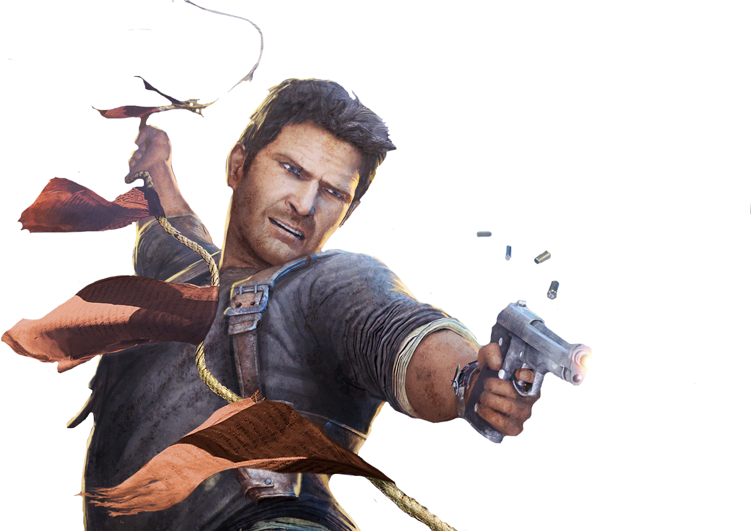 Nathan Drake Uncharted Png Image Background - Uncharted 2 Among Thieves Game (1559x1080), Png Download