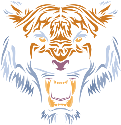 Tribal Face Tiger - Siberian Tiger (571x495), Png Download