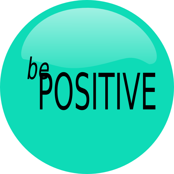 Be Positive Clip Art At Clker - Positive Sign (600x600), Png Download