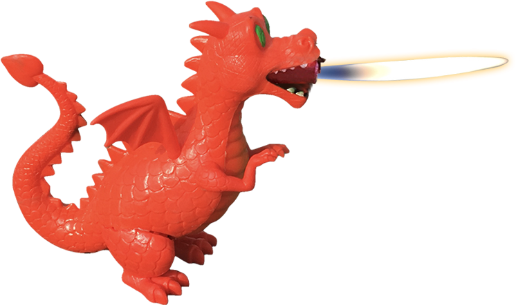 Fire Breathing Dragon - Animal Figure (766x464), Png Download