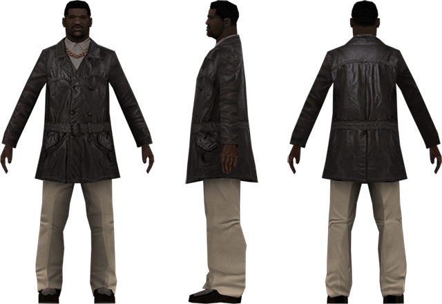 [req/shw] Black Mobster - Gta Sa Bmyri Skin (640x440), Png Download