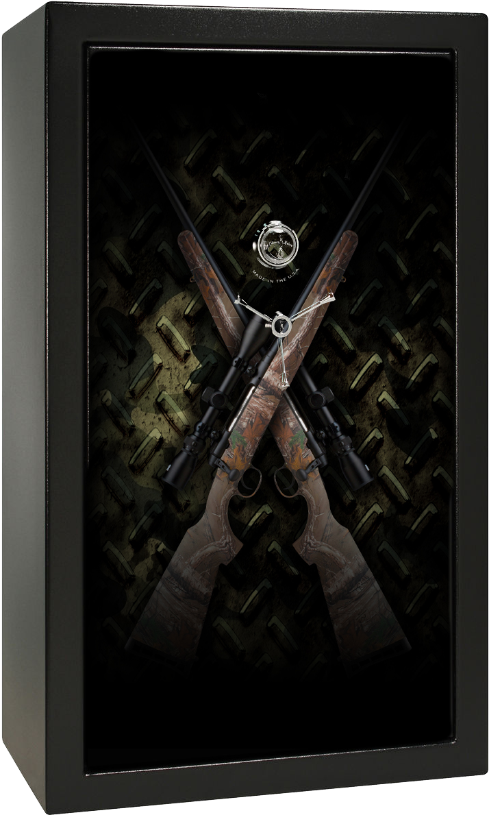 Gun Safe Decal - Gun Safe Decal - Large Crossed Rifles Camo (1200x1200), Png Download