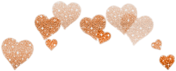 3 - Orange - Blue Heart Crown Png (640x640), Png Download