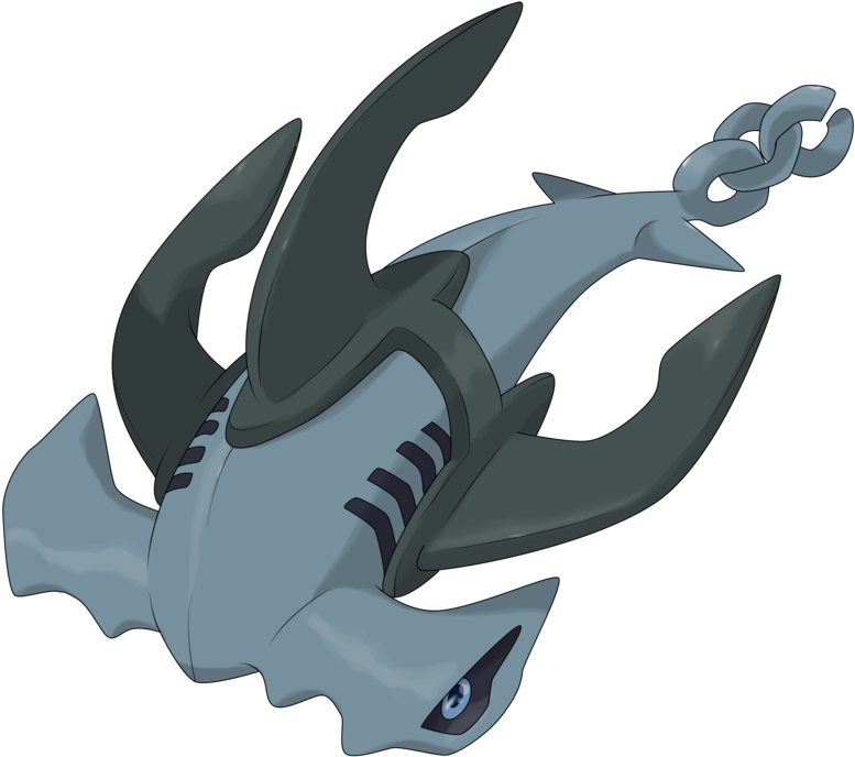 Gaming Pokemon Water Shark Fish Anchor Monster Fake - Fan Pokemon (900x695), Png Download