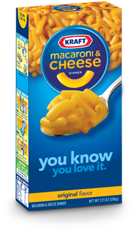 Kraft Macaroni & Cheese Dinner, Original Flavor (370x370), Png Download