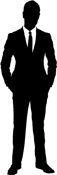 Man In Suit Silhouette Png Download Man In Suit Silhouette - Man In A Suit Silhouette (261x600), Png Download