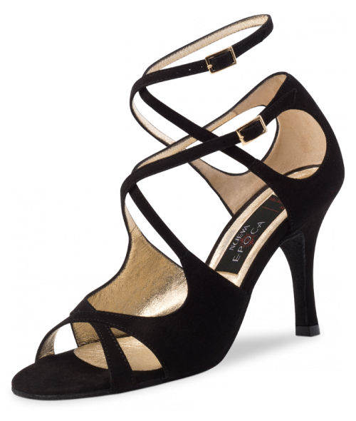 0 Black Suede - Nueva Epoca Tango Shoes (500x590), Png Download