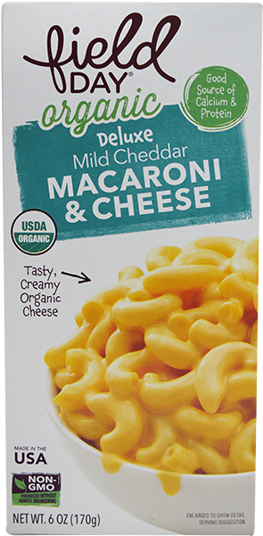 Field Day Mac And Cheese Deluxe Organic Box-6 Oz - Field Day Organic Mac And Cheese (650x650), Png Download