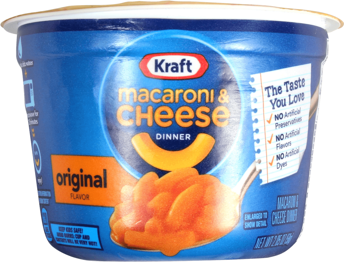 Kraft Easy Macaroni Cheese Micro Cups 2 05oz - Kraft Macaroni & Cheese Dinner, Original Flavor (2400x1600), Png Download