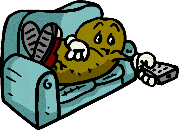 26 Oct - Couch Potato Free Clipart (720x522), Png Download