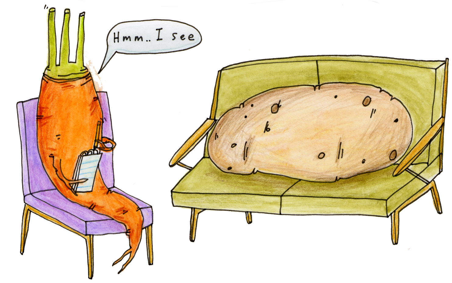 Not Your Average Couch Potato - Vegetable (1500x929), Png Download