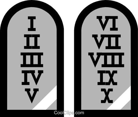 Symbol Of The Ten Commandments Royalty Free Vector - Ten Commandments Icon (480x409), Png Download