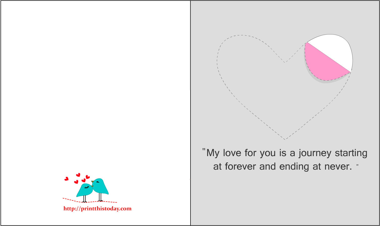 Love Quotes Card - Love Card Printable (1650x1275), Png Download