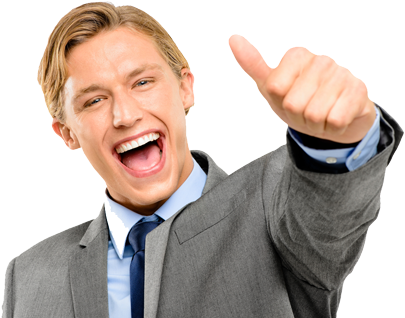 Happy Guy With Thumbs Up (500x330), Png Download