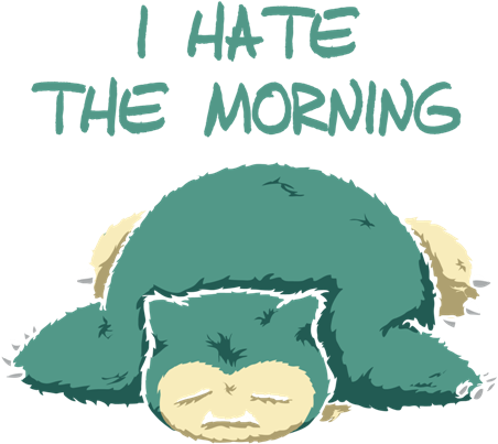 I Hate Morning - Hate Morning Png (500x500), Png Download