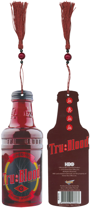 Tru Blood Bookmark - True Blood - Tru Blood Bookmark (die-cut Bottle) (301x700), Png Download