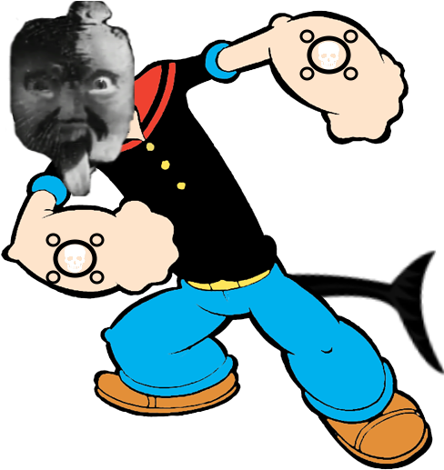 Salty Spitoon Guy - Popeye The Sailor Man Logo (500x524), Png Download