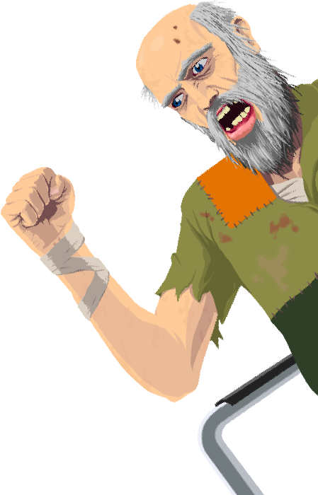 Image Wheelchair Guy Side Mirrored Png Happy Wheels - Personajes De Happy Wheels Png (449x700), Png Download