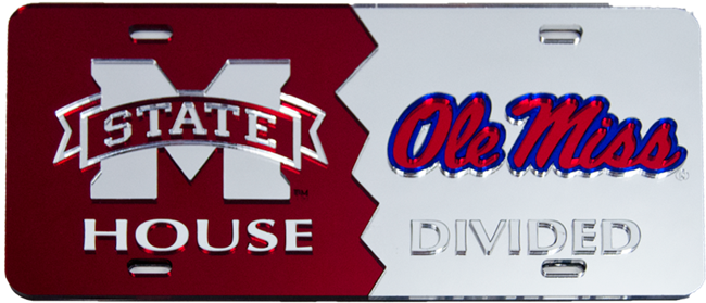 Laser Magic House Divided Msu/ole Miss Tag - House Divided Ole Miss Msu Tag (800x800), Png Download