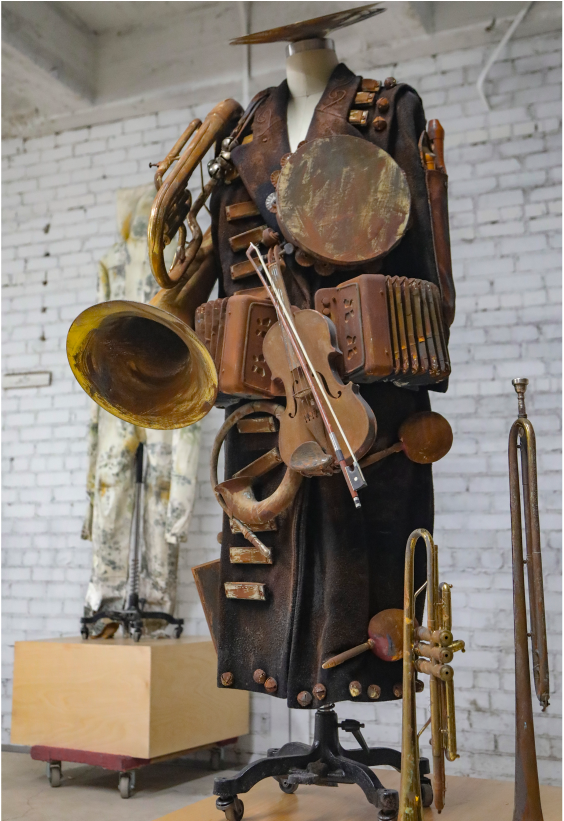 A Jacket Made Out Of Various Instruments - Jacket (1404x820), Png Download