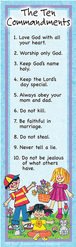 Ten Commandments Bookmarks - Ten Commandments Bookmarks Printable ...